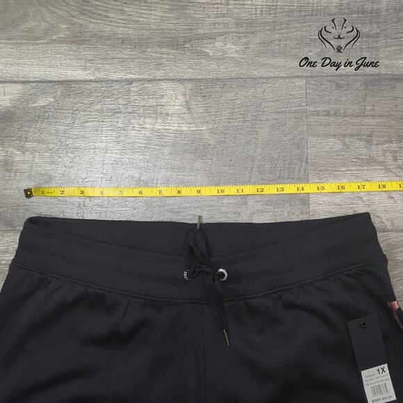 Bebe Sport Glitter Stripe Jogger Pants Size 1X - Picture 3 of 6